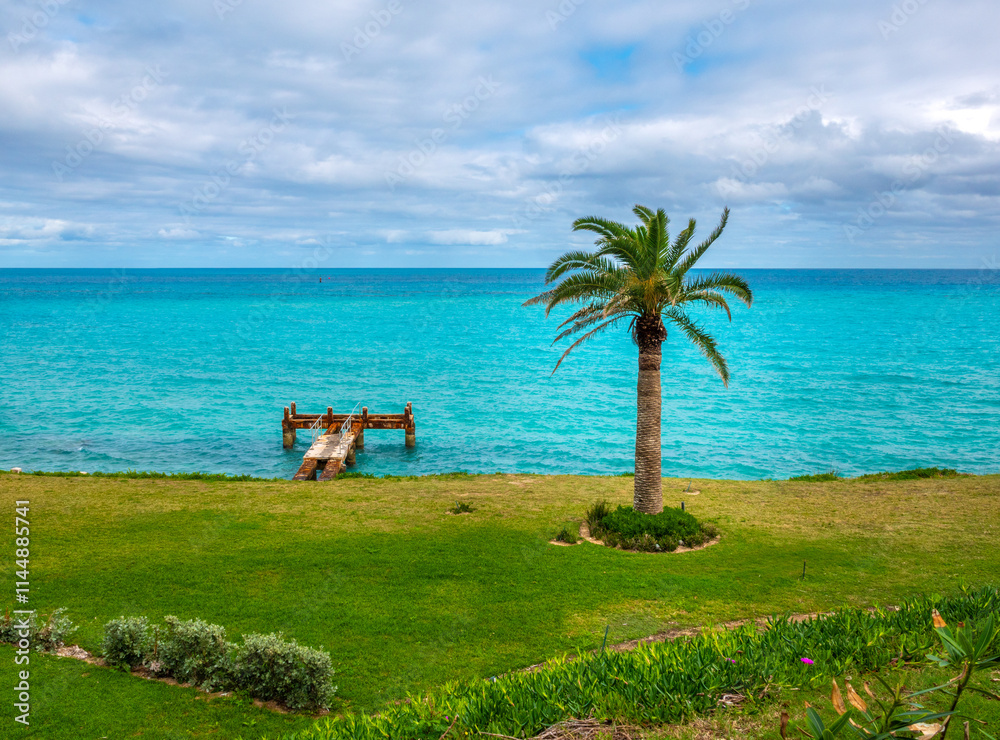 Wall mural Beach near Tobacco Bay, St. George Island, Bermuda, British Overseas Territory, UK