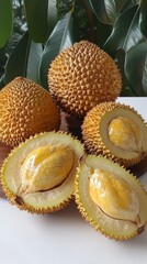 A Visual Symphony of Durian: Exquisite Tropical Fruit Close-up