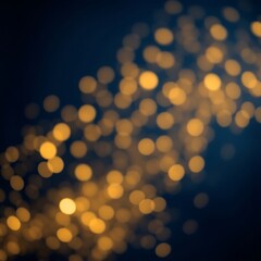 Obraz premium A shimmering background of golden bokeh lights, creating a warm and inviting atmosphere with soft, blurred illumination.