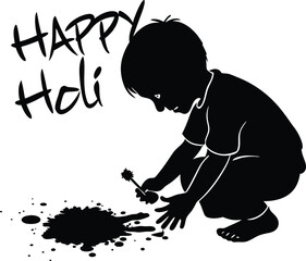 child playing with a watering can