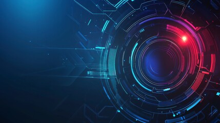 Obraz premium Dynamic Futuristic Technology Design: Abstract Circuitry Visualization
