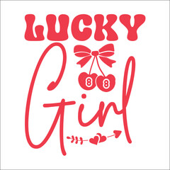 Lucky girl SVG Design