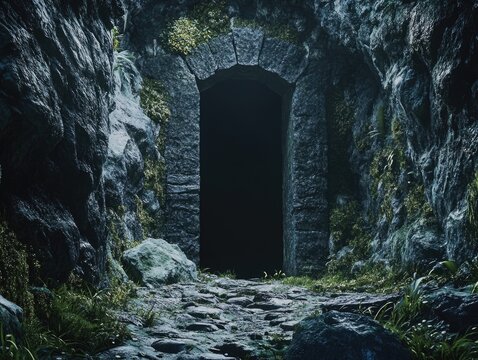 Dark Tunnel Entrance