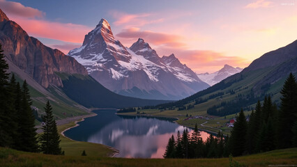 Fototapeta premium sunrise in the mountains