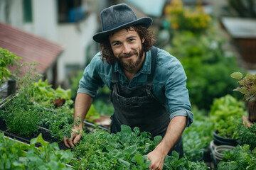 Urban gardeners cultivate their rooftop oasis with passion and care. Generative AI