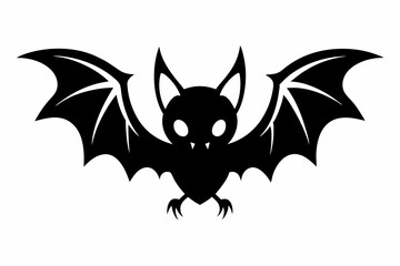 Halloween bat line art silhouette vector illustration
