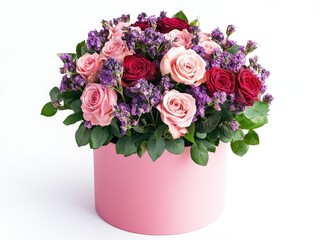 Pink flower arrangement in vase