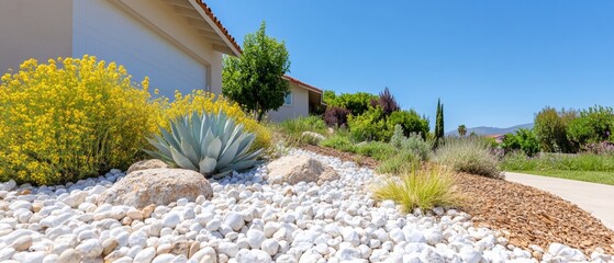 Fire-Resistant Landscaping in Residential Neighborhood Promotes Wildfire Safety