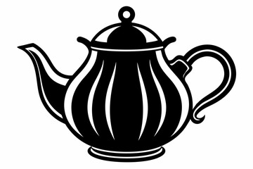 teapot line art silhouette vector illustration