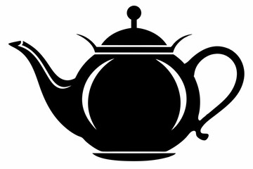 teapot line art silhouette vector illustration