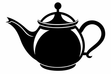 teapot line art silhouette vector illustration