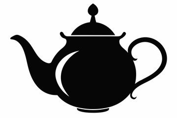 teapot line art silhouette vector illustration