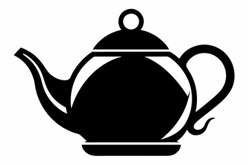 teapot line art silhouette vector illustration