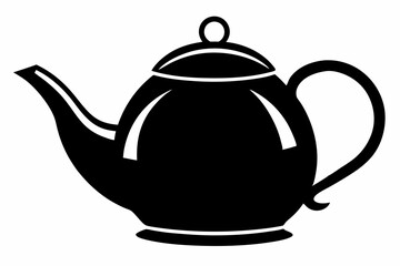 teapot line art silhouette vector illustration