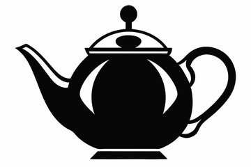 teapot line art silhouette vector illustration