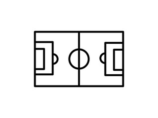 football field icon, simple flat style, illustration, logo sign symbol pictogram template, for ui or ux isolated on white for mobile app, editable © Ilhamdh