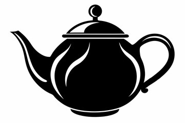 teapot line art silhouette vector illustration