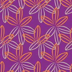 Beautiful little flower pattern on purple background. Sweet flower pattern is perfect for dress.
