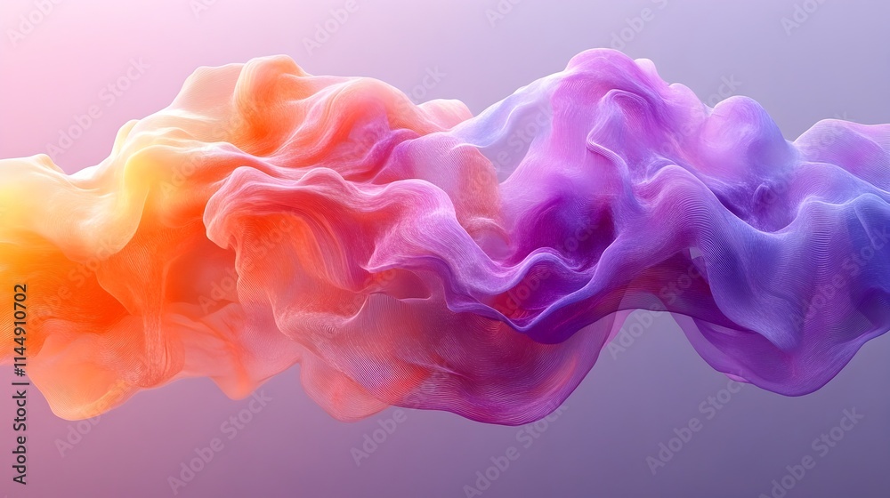 Poster captivating animation showcasing the absorption and emission of a wave packet at specific frequencie