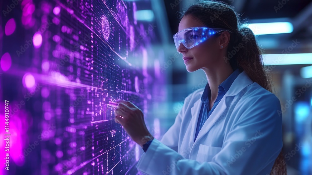 Poster ai analyzes lab results using advanced visualization in a modern lab
