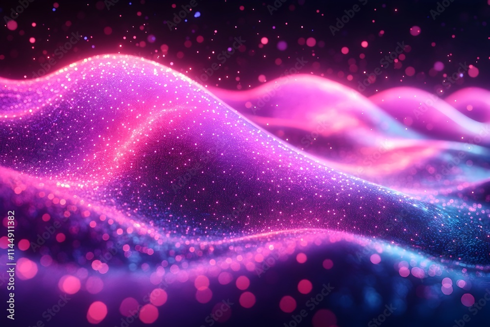 Poster cascading wave interference mesmerizing patterns of light and motion in experimental animation vibra