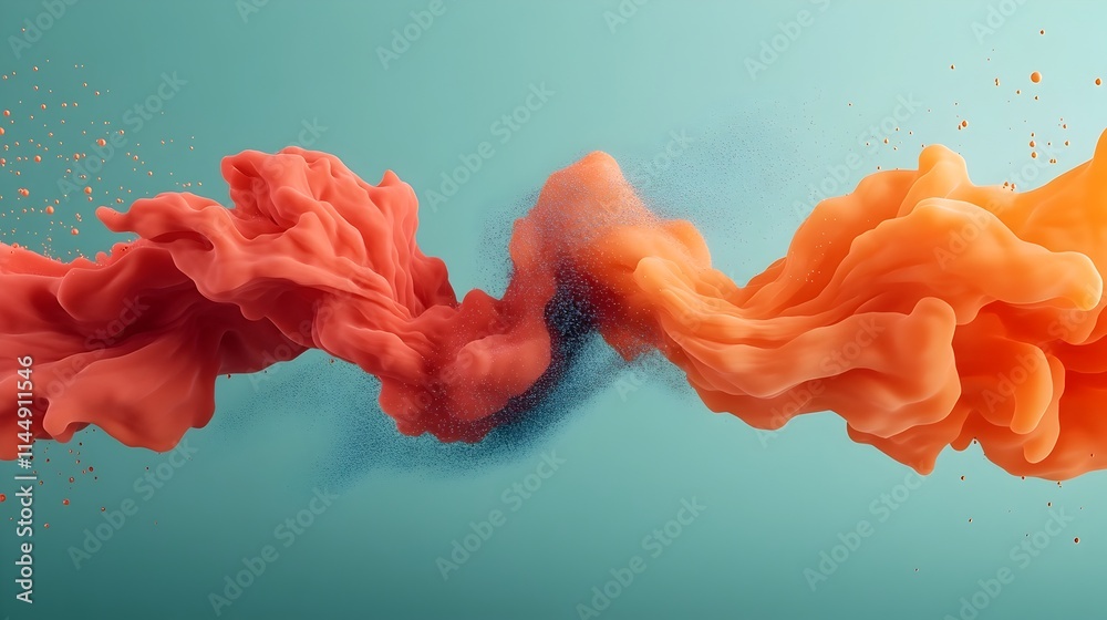Poster captivating 3d animation of wave packet resonance showcasing intricate particle dynamics and interfe