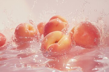 Fototapeta premium Peaches in Water