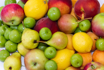 natural foods. photos of various fruits.