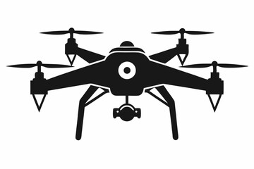 drone line art silhouette vector illustration