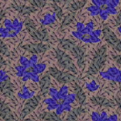 abstract flower seamless patterns