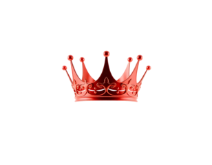 red crown isolated on white