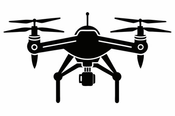 drone line art silhouette vector illustration