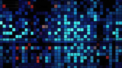 Abstract dark blue pixel tech background