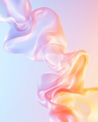 Obraz premium Surreal Pastel Energy Streams in Abstract South Korean Tech Collaboration