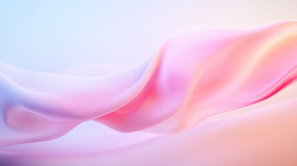 Obraz premium Dreamlike Pastel Gradients and Surreal Shapes in Abstract Fantasy Art