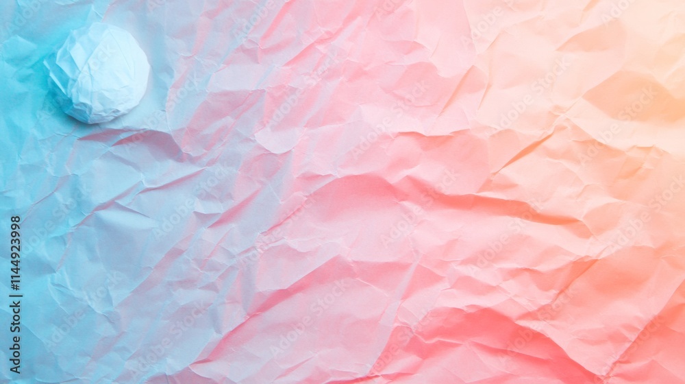 Poster Crumpled Pastel Texture with Subtle Cosmic Patterns