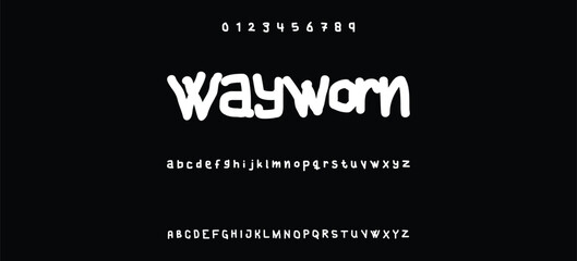 Modern graffiti font effect with highlight and shadow, youth style lettering font