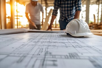 construction consultant meeting and plan installation solar on the building, Generative AI