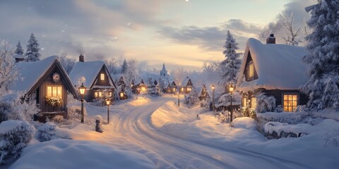 Golden sparkling stars hanging amidst festive bokeh lights on a rich blue background