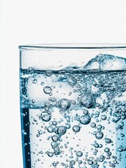 Clear Glass Bottle with Sparkling Water