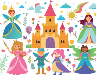 little princess with a castle