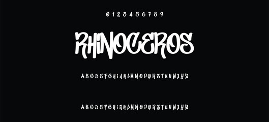 Modern graffiti font effect with highlight and shadow, youth style lettering font