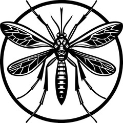 mosquito on a white background vector design