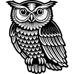 owl on a white background vector design 