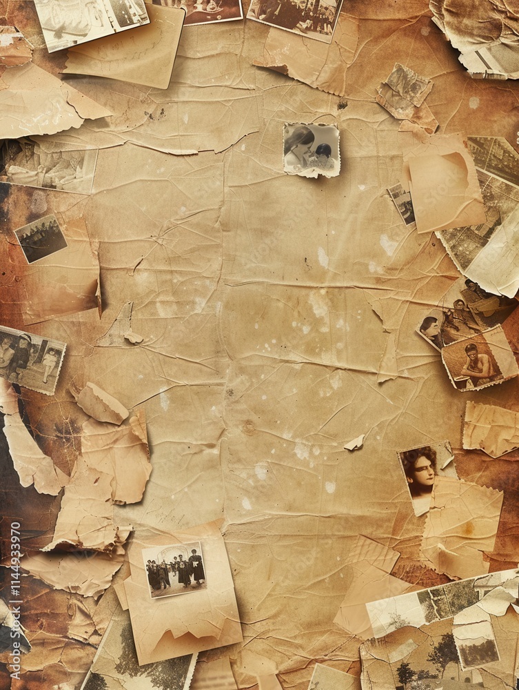 Leinwandbilder create a nostalgic photo collage with plenty of copy space for memories and stories. generative ai