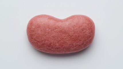 Obraz premium A single red kidney bean isolated on a clean white background.