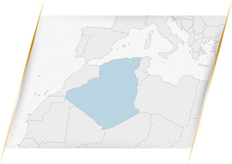 Fototapeta premium Algeria Map in Blue.