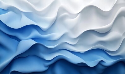 Fototapeta premium Blue white abstract grainy textured background, smooth color flow, noise texture effect, copy space, Generative AI