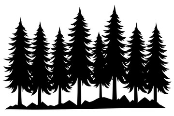 Fototapeta premium silhouettes of trees vector