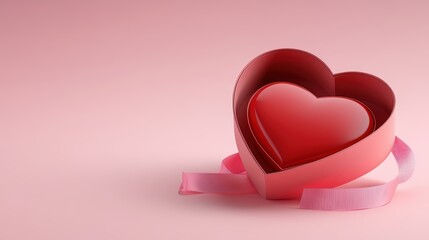 Valentine's Day Gift: Red Heart Inside Heart-Shaped Box